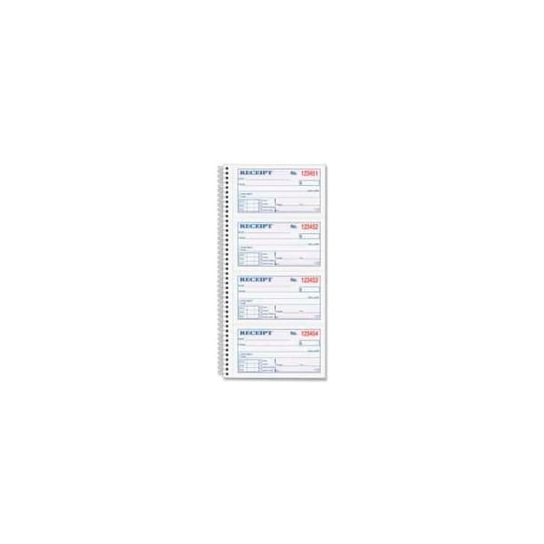 Tops Business Forms Tops Money/Rent Receipt Book, 2-Part, Carbonless, 11" x 5-1/4", White/Canary, 200 Sets/Book 4161 - main